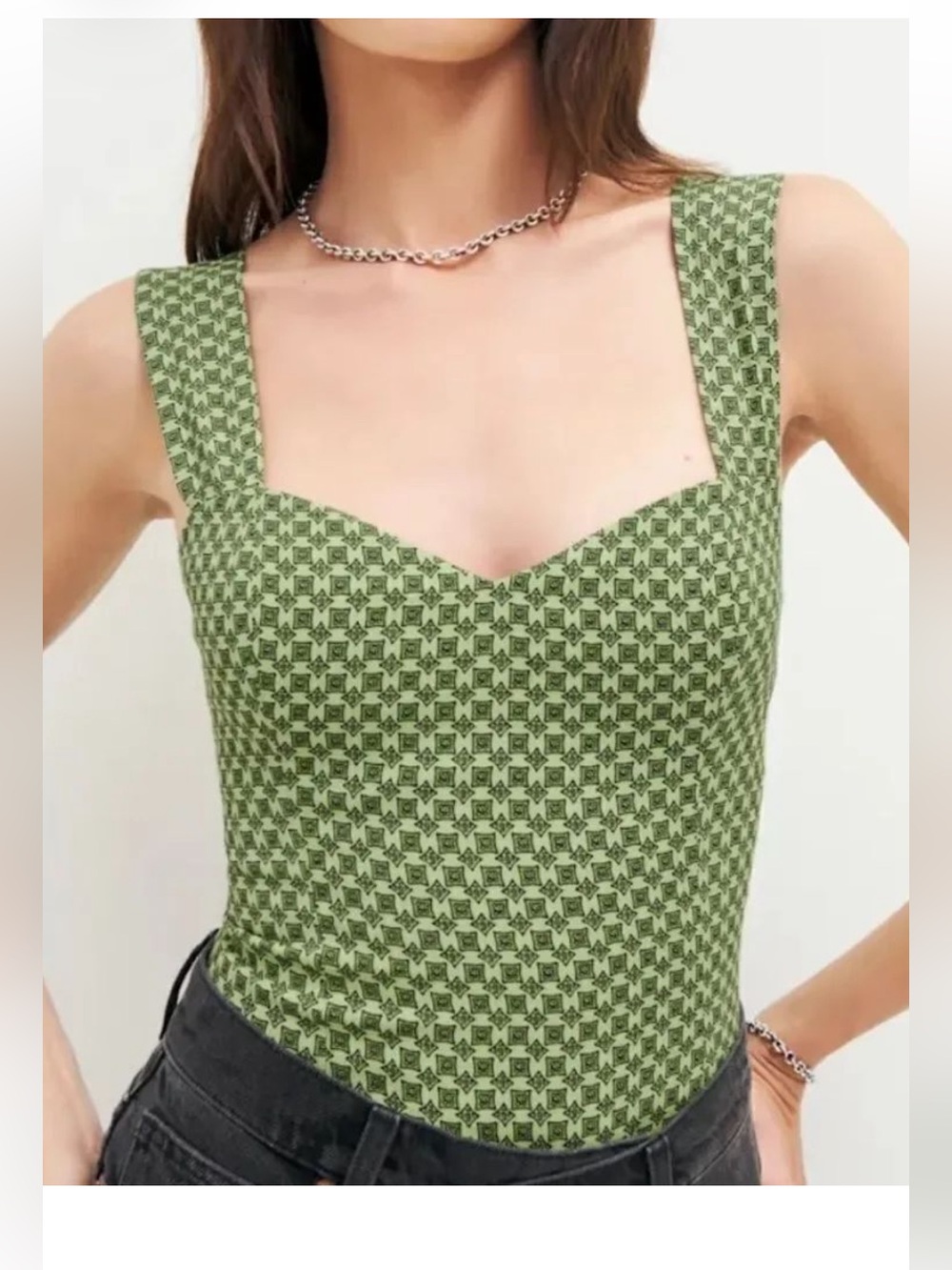 Reformation New NWT Hester Green Top Size 8
